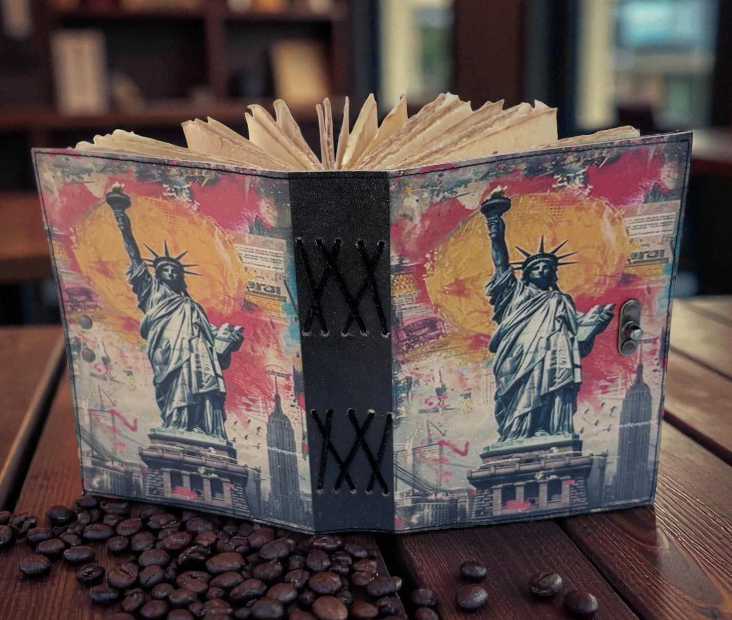 Statue of Liberty Leather Journal: New York Art, Travel Diary