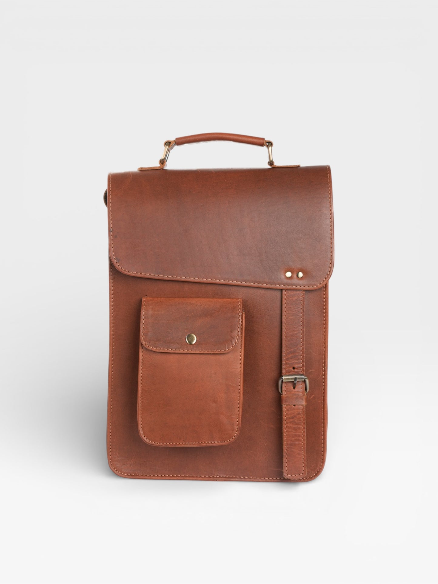 Handmade Goat Leather Sling Bag: Vintage Crossbody Messenger - 13 Inch