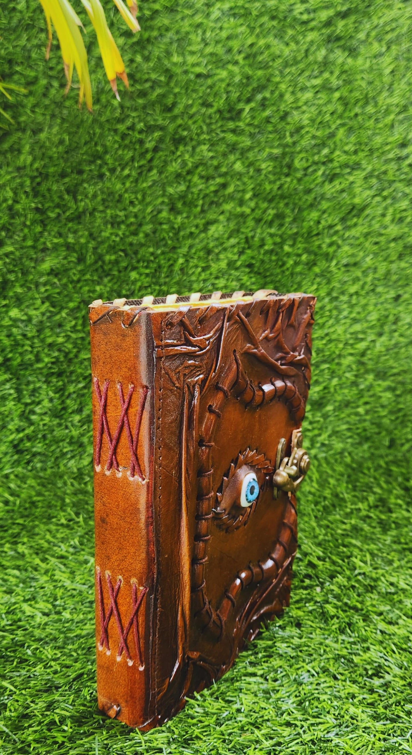 Personalized Leather Hocus Pocus Journal: Handmade Gothic Spell Book with Lock