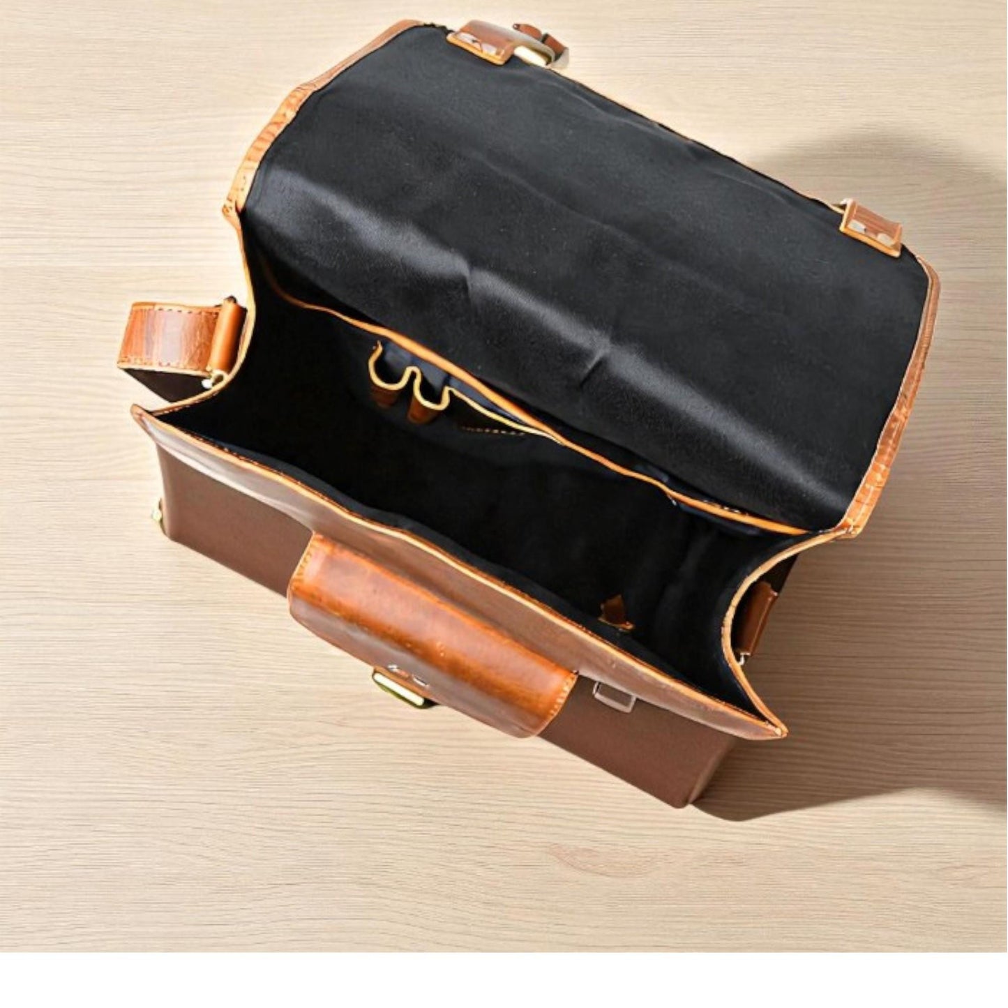 Personalized Leather Messenger Bag: Distressed 13-inch Laptop Sling