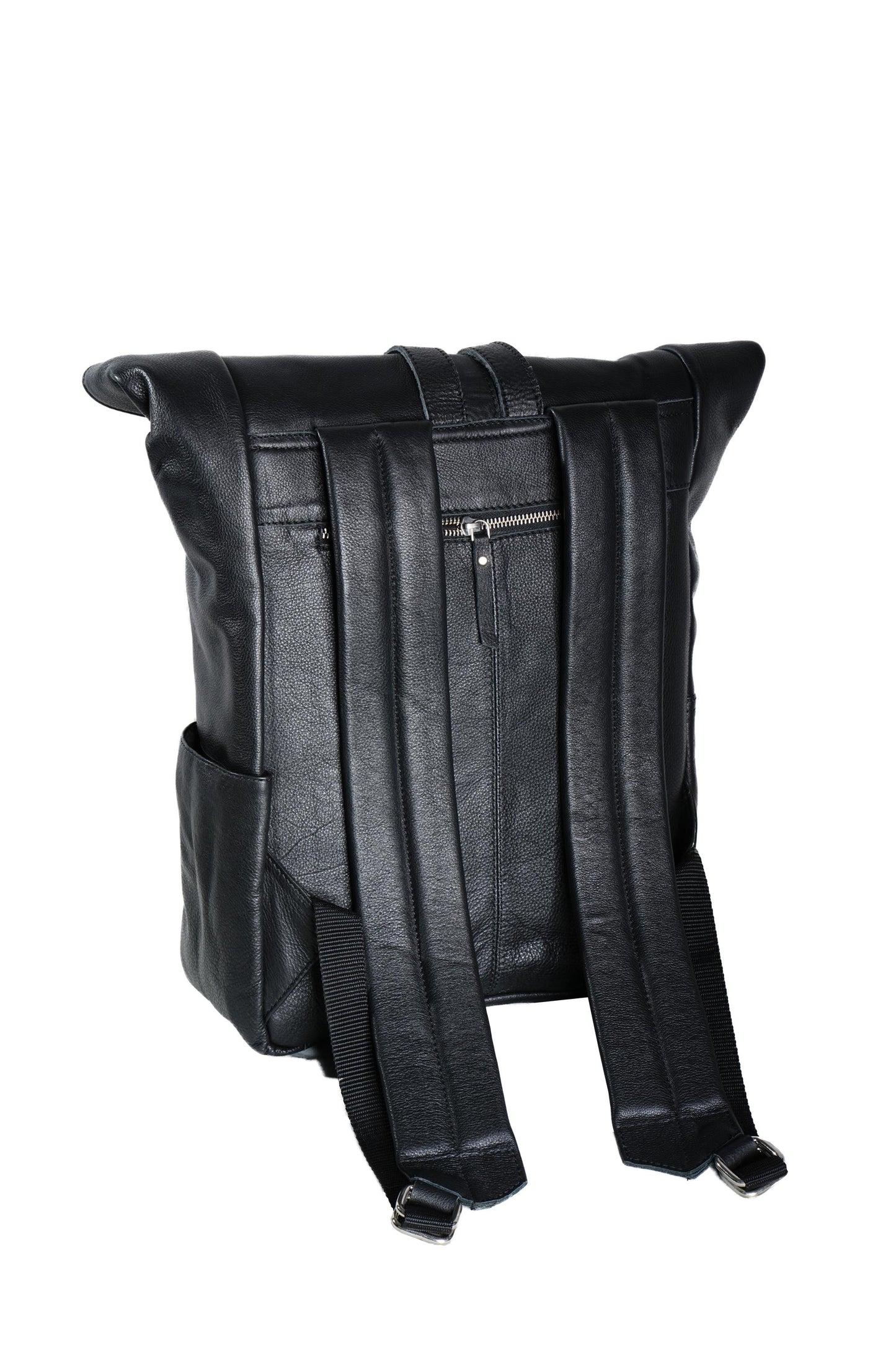 Handmade Black Leather Backpack Minimalist Laptop Bag – Travel Work Backpack  Everyday Unisex Rucksack