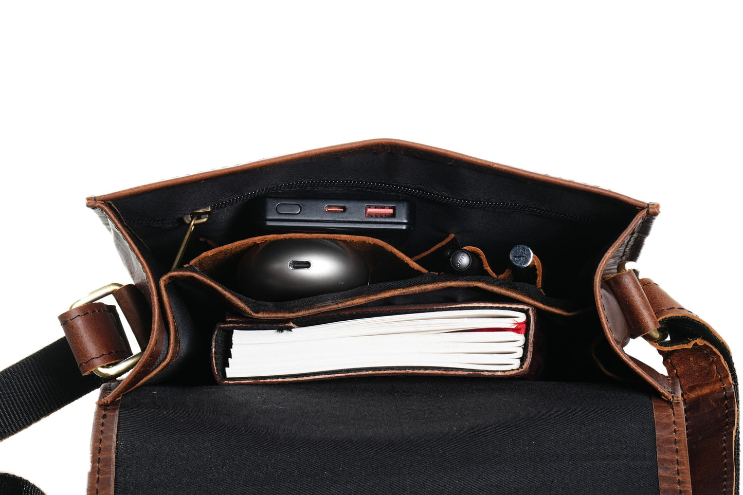 Handmade Genuine Goat Leather Crossbody Satchel Vintage Leather Sling Bag Rustic Unisex Messenger Bag for Men Women Travel College Office