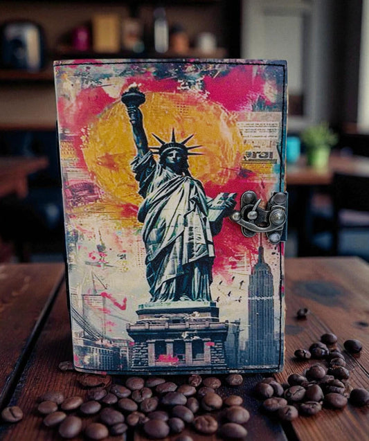 Statue of Liberty Leather Journal: New York Art, Travel Diary