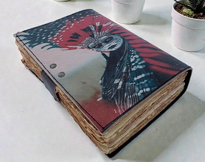 Handmade Tribe Leather Journal: Tribal Warrior Design, Personalized Gift