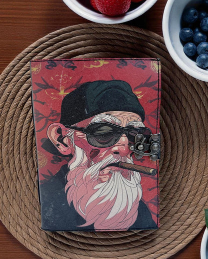 Handmade Leather Journal: Tribe Warrior Design, Vintage Writing Diary