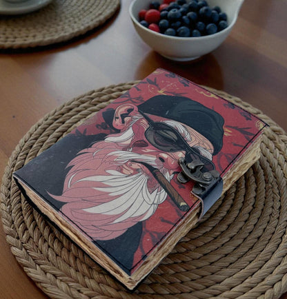 Handmade Leather Journal: Tribe Warrior Design, Vintage Writing Diary