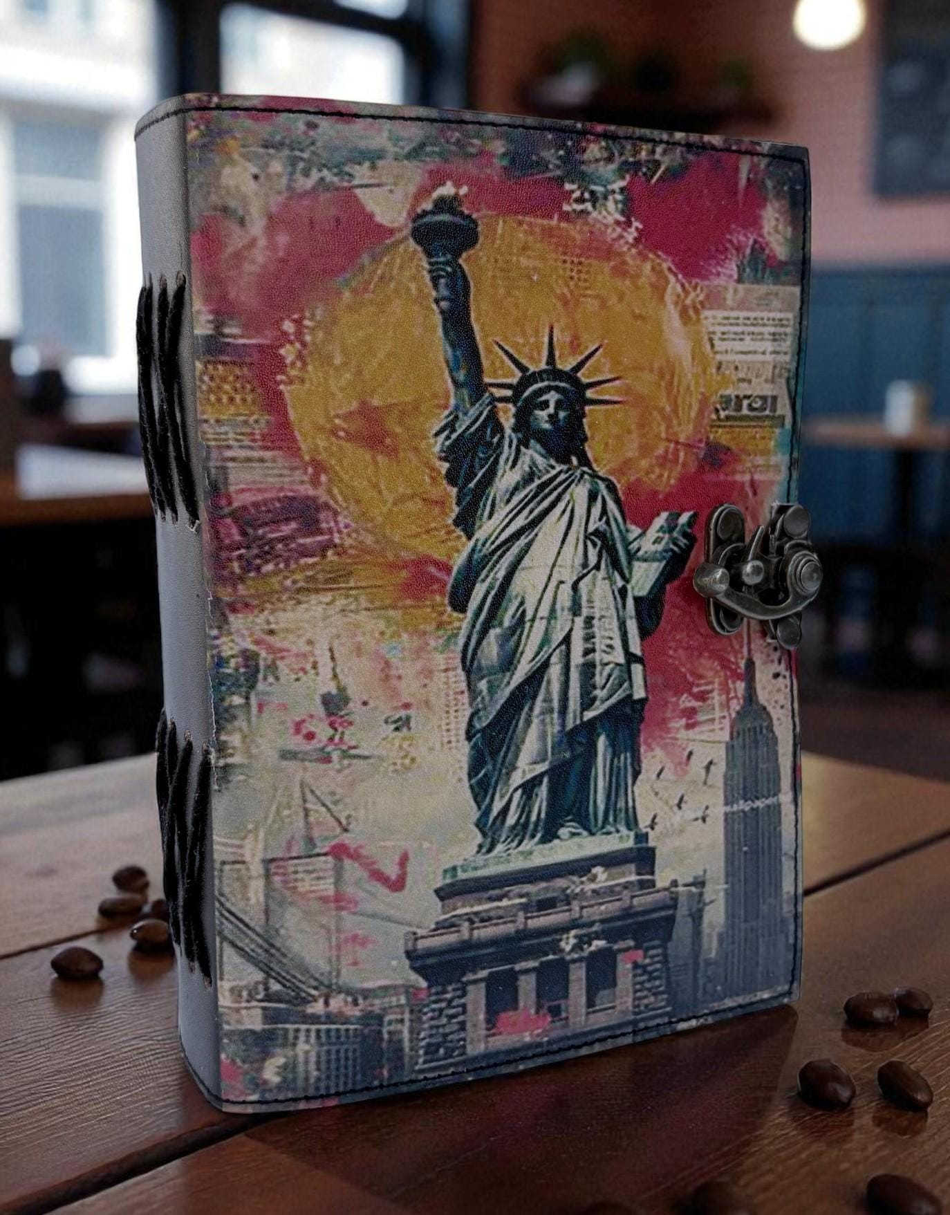 Statue of Liberty Leather Journal: New York Art, Travel Diary
