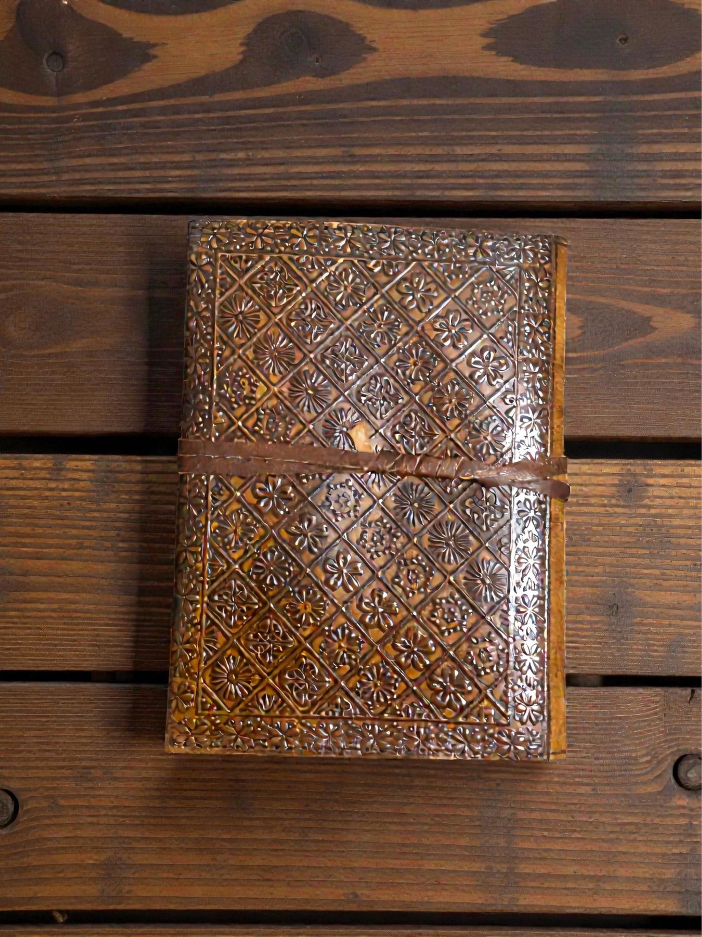 Personalized Handmade Triple Moon Leather Journal with  Lapis Blue Stone Book of Shadows Lined Notebook Customized Spiritual Gift for Her