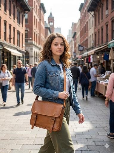 Handmade Brown Full Grain Leather Messenger Bag: 13-Inch Laptop Case & Men's Sling