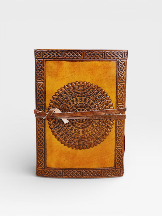 Handcrafted Leather Elephant Journal: Embossed Cover, Refillable