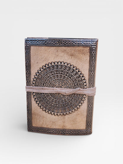 Handmade Leather Journal, Tree of Life, Celtic Diary, Refillable